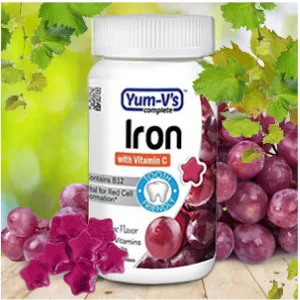 YumV's Iron with Vitamin C Grape Flavor 60 Jellies - iron