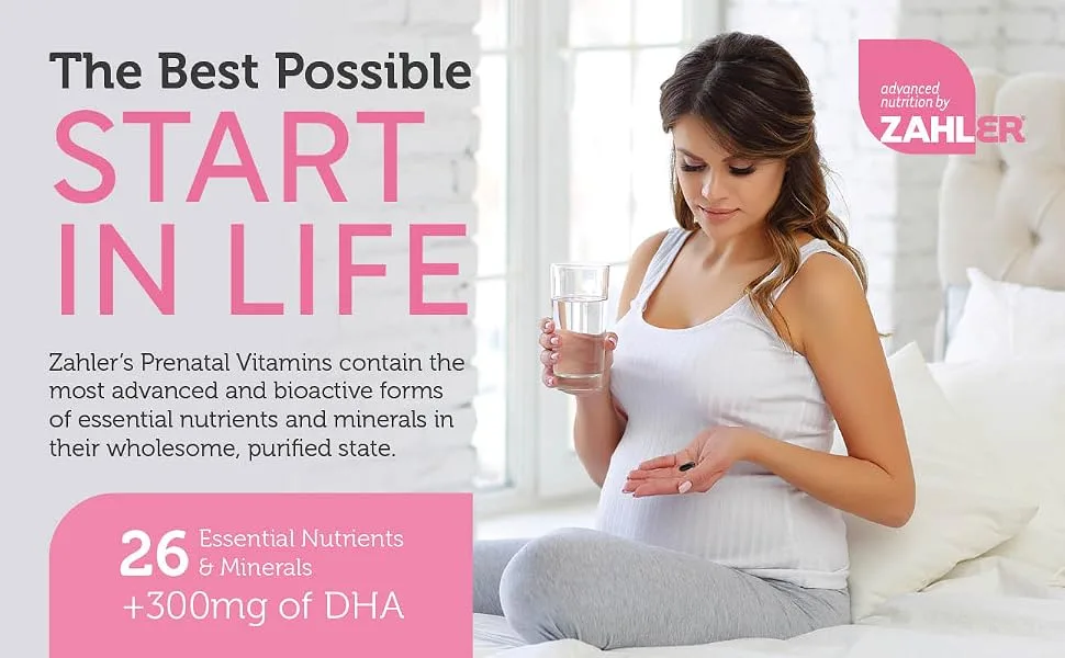 Zahler Prenatal + DHA 300 Optimal Formula 60 Softgels - Prenatal Vitamin