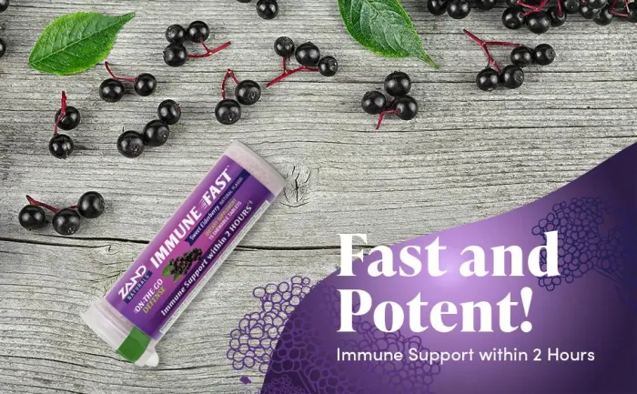 Zand Immune Fast Sweet Elderberry 15 Chewable Tablets - Zand Immune Fast Elderberry Chews | Boosts Immune Response & Cell Activity w/ EpiCor* & Vitamin C