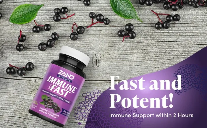 Zand Immune Fast Sweet Elderberry 30 Chewable Tablets - Zand Immune Fast Elderberry Chews | Boosts Immune Response & Cell Activity w/ EpiCor* & Vitamin C