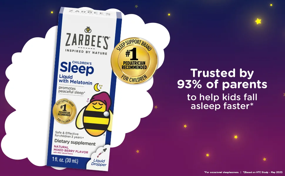 Zarbee's Childrens Sleep Liquid with Melatonin For Children 3 Years + Natural Berry Flavor 1 fl oz (30 ml) - product information 6