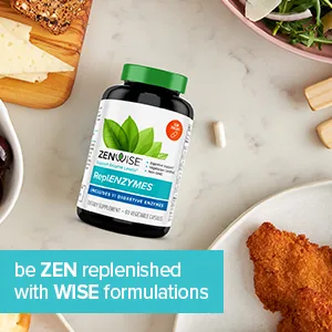 Zenwise Health Daily Pre-Meal ReplENZYMES Digestive Enzymes 125 Vegetarian Capsules - replenzymes product attributes be zen replenished with wise formulations