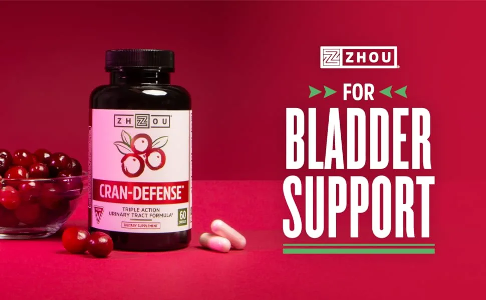 Zhou Nutrition D-Mannose with Cranberry XBAC 60 Veggie Capsules - bladder support