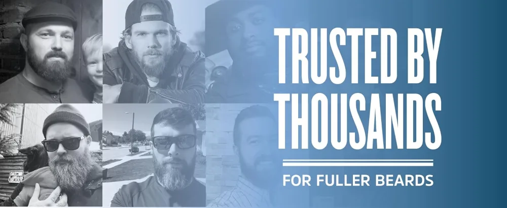 Zhou Nutrition Iron Beard 60 Veggie Capsules - bearded men modeling that zhou iron beard capsules are trusted by thousands for fuller beards