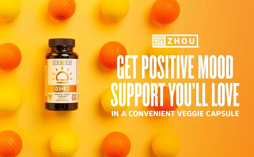 Zhou Nutrition K2 + D3 2-In-1 60 Veggie Capsules - product information 2