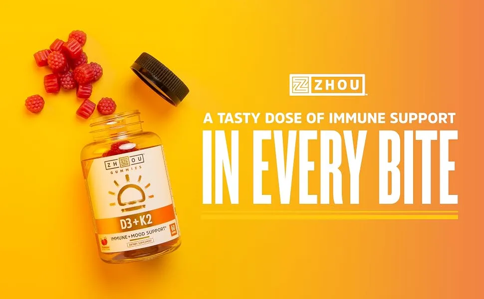 Zhou Nutrition K2 + D3 Strawberry 60 Gummies - product information 1