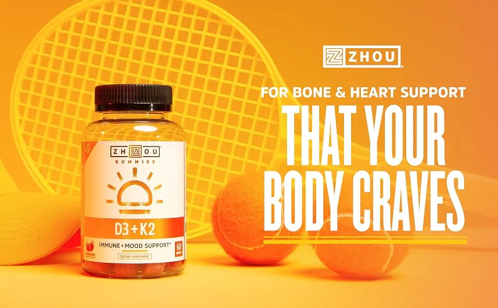 Zhou Nutrition K2 + D3 Strawberry 60 Gummies - product information 6