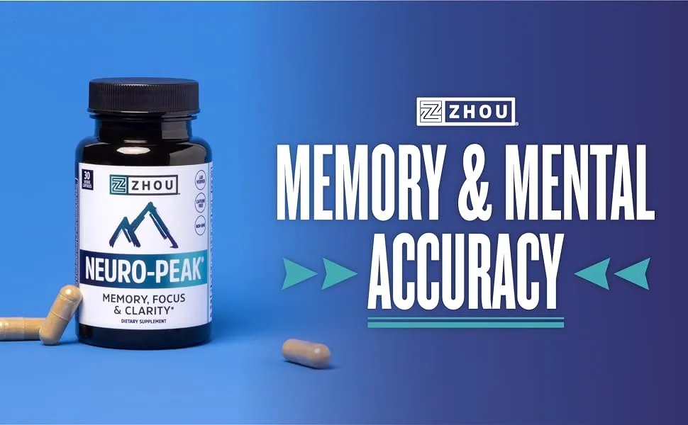 Zhou Nutrition Neuro-Peak 30 Capsules - Memory and Mental Accuracy