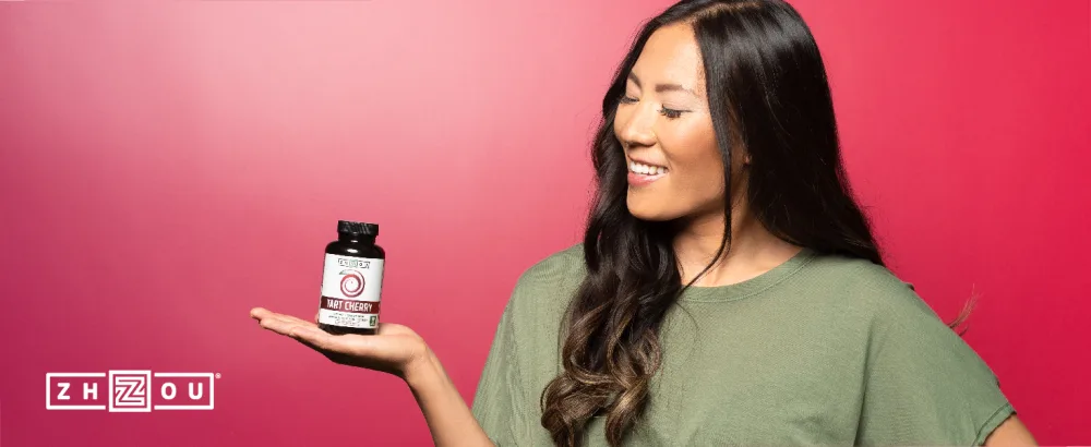 Zhou Nutrition Tart Cherry Extract + Celery Seed 60 Veggie Capsules - Tart Cherry extract with celery seed to help joint comfort and muscle recovery