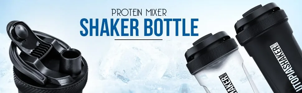 Utopia Home Sports Classic Protein Mixer Shaker Bottle Pack of 2 - shaker bottle
