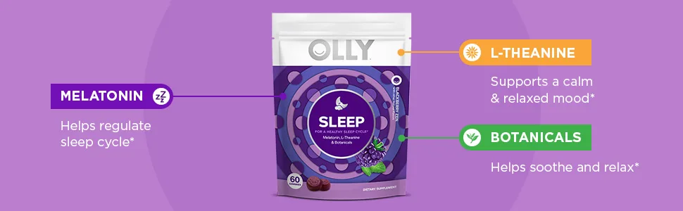 Olly Melatonin Gummy All Natural Flavor and Colors - 60 Gummies - image