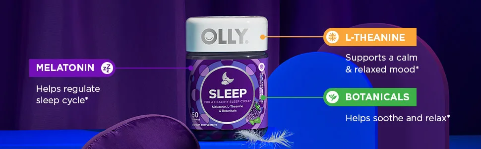 OLLY Sleep Melatonin Gummy All Natural Flavor and Colors - 70 Gummies - image