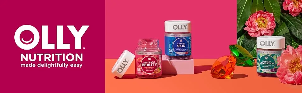 OLLY Flawless Complexion Gummy Vitamins E, A, Zinc - 50 Gummies - olly flawless complexion