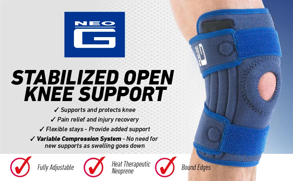 Neo-G Knee Brace  Stabilized  Open Patella   Knee support helps with Arthritis  Joint Pain  Meniscus Tear. Sports Knee Brace for Running  Basketball  Working Out  Volleyball. Class 1 Medical Device - product information 31