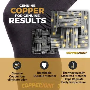CopperJoint Compression Knee Sleeve Provides Compression and Support for Athletes Single - Speed Up Pain Relief