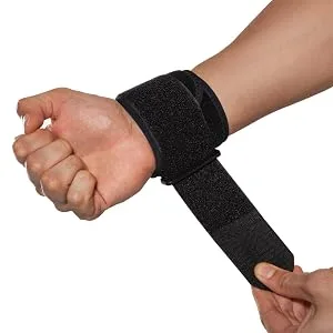 BraceUP Wrist Compression Strap and Support One Size Adjustable  - Wrist straps