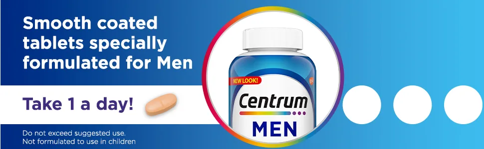 Centrum Men Multivitamin - With Vitamins C and D - 200 Tablets - Centrum Tablets Men 200ct