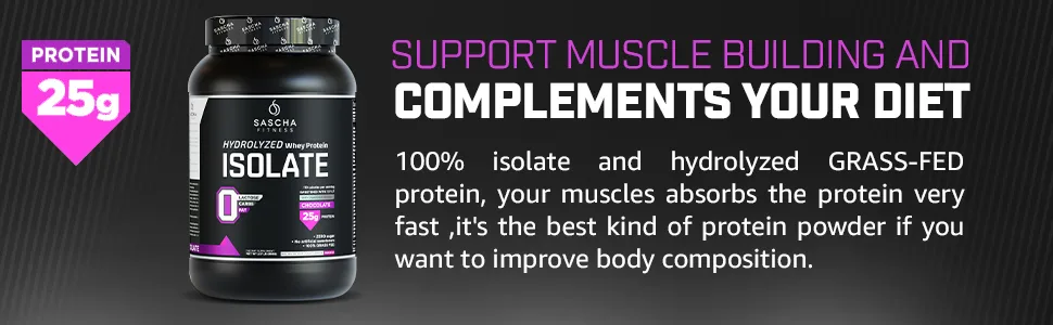 Sascha Fitness Hydrolyzed Whey Protein Isolate - Support Muscle Building And Complement Your Diet