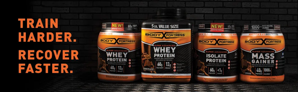 Body Fortress Super Advanced Whey Protein Powder Mass Gainer - Chocolate - 4 lbs - unspecified