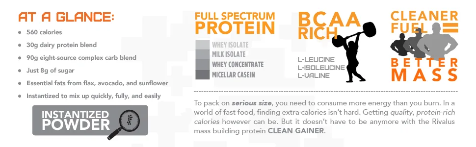 Rivalus Clean Gainer - at a glance