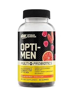 Optimum Nutrition Opti-Men Gummies - Assorted Fruit - 90 Gummies - Optimum Nutrition, Opti-Men, Opti Men, Gummies, Opti Men Gummies, Multivitamin, Probiotic