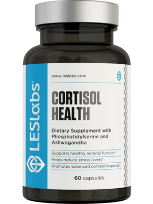 LES Labs Cortisol Health Adrenal Support Supplement for Stress Relief & Ashwagandha  - 60 Capsules - Adrenal Support, Reduce Cortisol, Reduce Stress