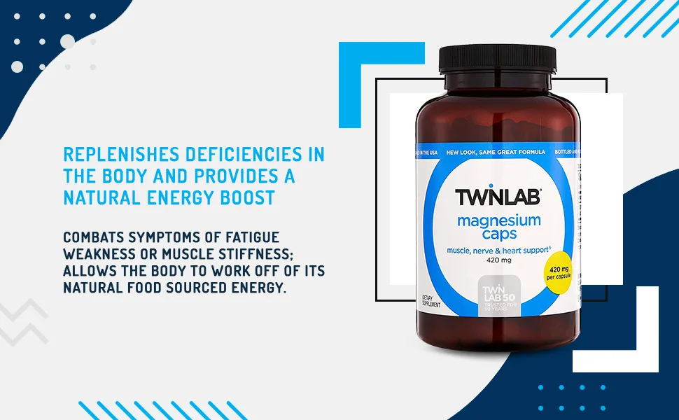 Twinlab MagnesiumHigh Absorption  420 mg - 200 Capsules - magnesium supplement