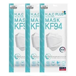 KF94 Face Mask for Adult Protective Mask H.A.C PLUS - 10 Pack - kf94