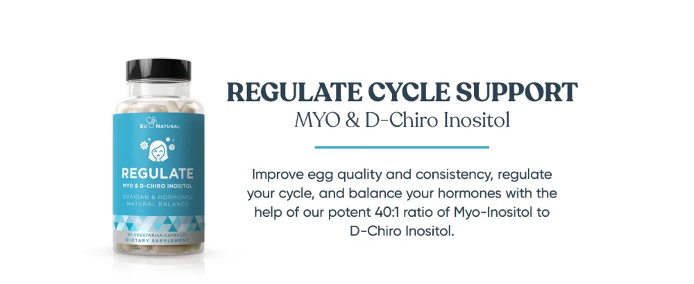 Eu Natural Conception Fertility Supplements for Women – Prenatal Vitamins – Promote Hormone Balance, Cycle Consistency, Aid Ovulation – Myo-Inositol, Folate, Folic Acid, Vitex – 60 Vegetarian Soft Capsules - Regulate cycle support balances hormones, regulates your cycle and improves egg quality