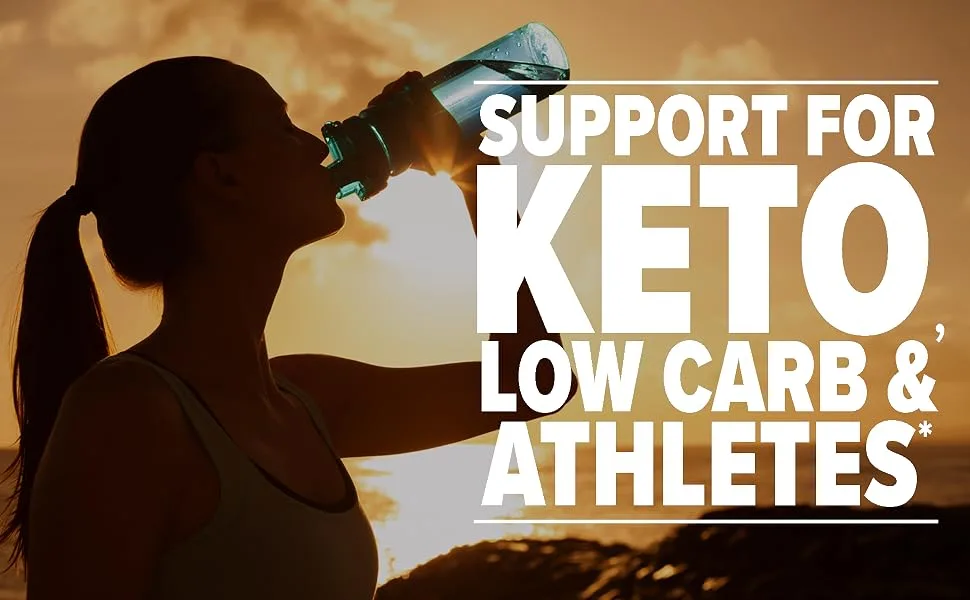 Sunergetic Premium Electrolyte Capsules Support for Keto Low Carb Rehydration & Recovery - 100 Capsules - Sunergetic Electrolyte formula gives supports to athletes , people on a keto and low carb diets.