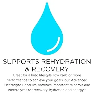 Sunergetic Premium Electrolyte Capsules Support for Keto Low Carb Rehydration & Recovery - 100 Capsules - Sunergetic Supports Rehydration & Recovery - keto lifestyle, low carb , high quality supplement