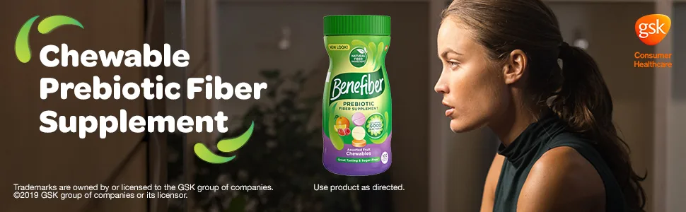 Benefiber Chewable Prebiotic Fiber Supplement Tablets for Digestive Health - Assorted Fruit - 100 Tablets  - Benefiber Assorted Fruit Sugar-Free Chewable Tablets