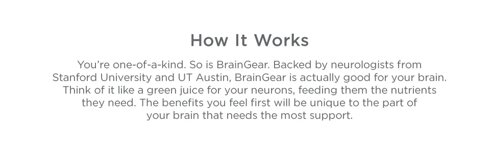 BrainGear Brain Booster Natural Nootropic Supplement - BlackBerry Hibiscus -1 bottle  - BrainGear
