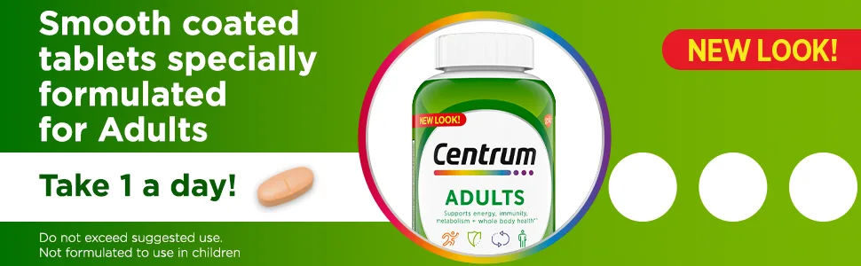 Centrum Adult Multivitamin Multimineral Supplement- 300 Tablets - Centrum Tablets Adults Base 200ct