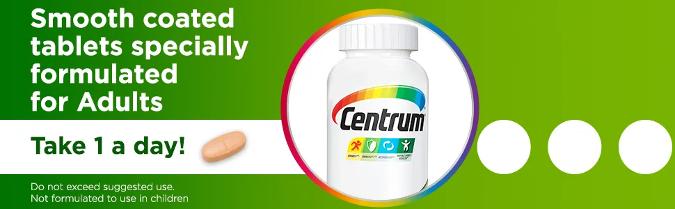 Centrum Adult Multivitamin Multimineral Supplement- 300 Tablets - Centrum Tablets Adults Base 200ct