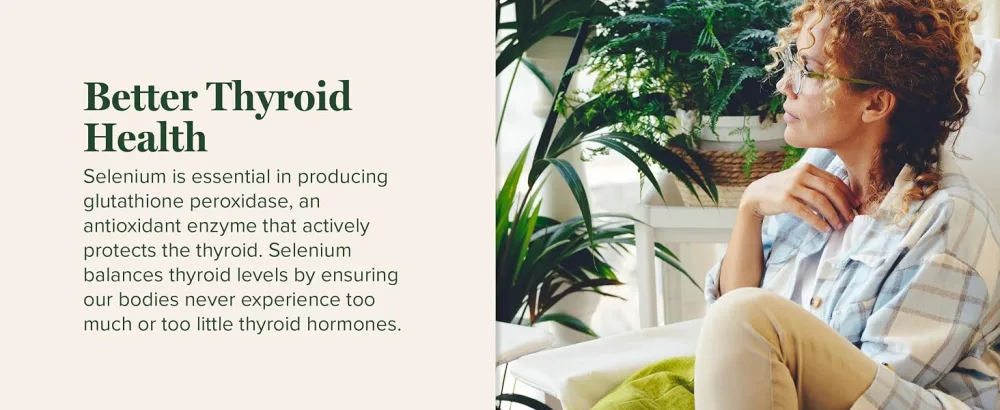 Global Healing Selenium 200mcg, Selenium Supplement with Organic Ingredients, Antioxidants for Thyroid Support and Immune Health, Non-GMO & Gluten-Free, Selenium 200 mcg for Men & Women (60 Capsules) - thyroid synergy detoxadine nord selenium selium supplement 200mg selenium iodine zinc