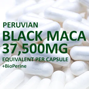 NusaPure Black Maca Root 37,500mg - 200 Veggie Capsules - blama