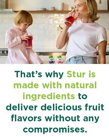 Stur real fruit - PEACH MANGO - Pack of 5 - 1.62 Fl Oz. - Stur
