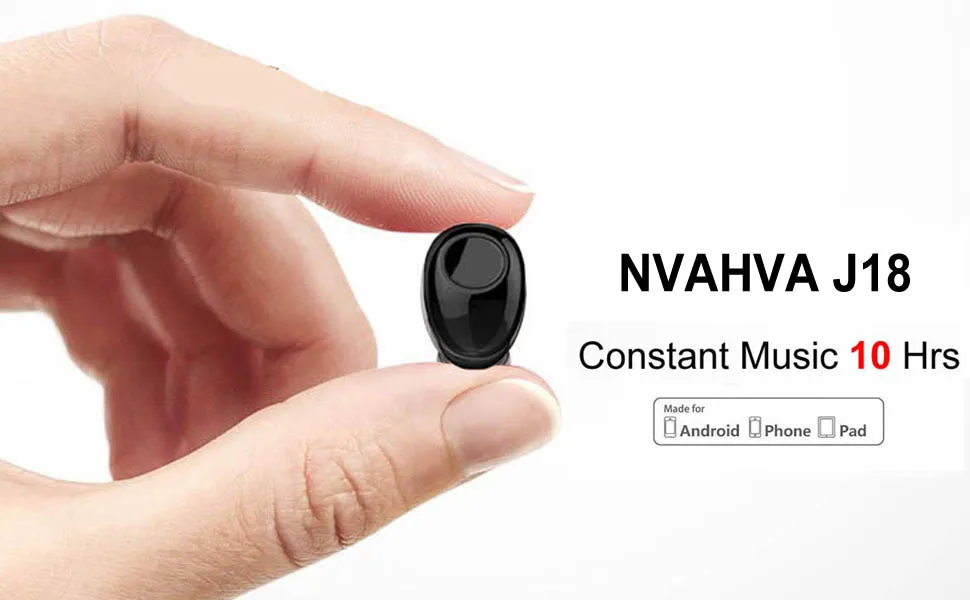 NVAHVA J18 Single Bluetooth Earpiece - Beige - NVAHVA J18