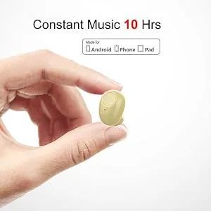 NVAHVA J18 Single Bluetooth Earpiece - Beige - single ear bluetooth earbud