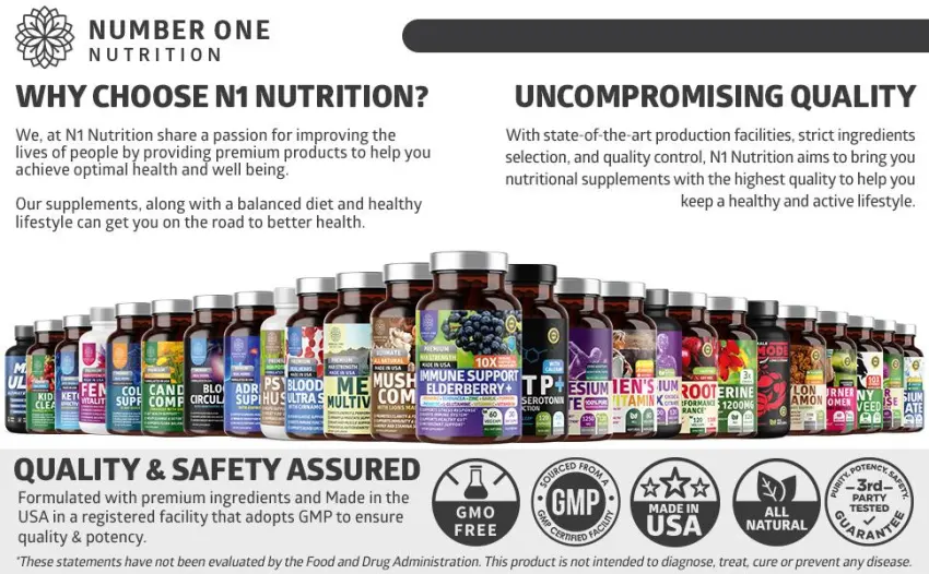 Number One Nutrition Premium 7 in 1 Immune Support - 90 Tablets - Oregano