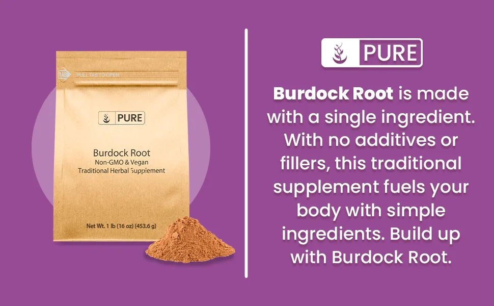 PURE ORIGINAL INGREDIENTS Burdock Root - 16 Oz. - product information 1