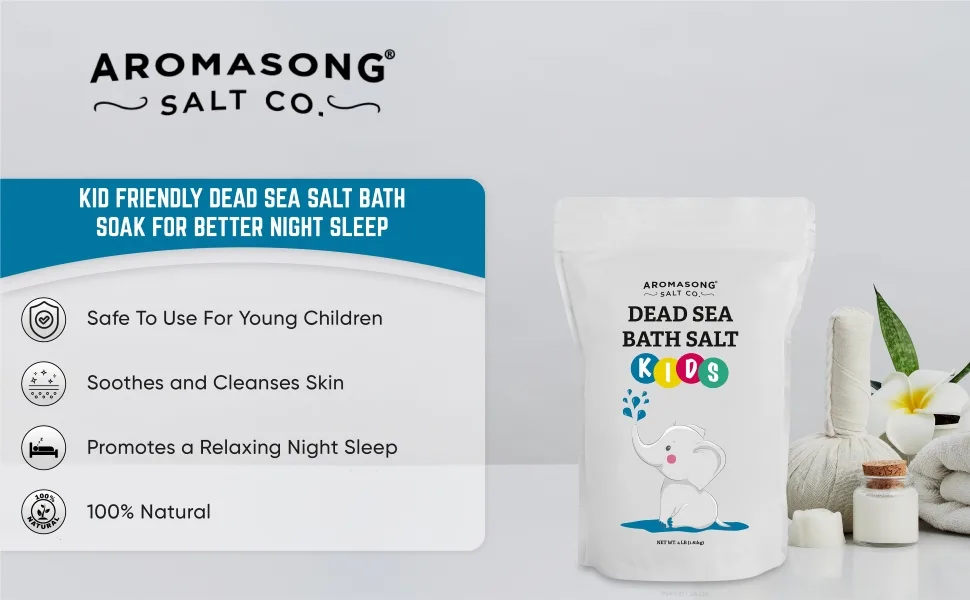 Aromasong Dead Sea Salt for Kids Bath Soak - 4 lb - KIDS BATH SALT