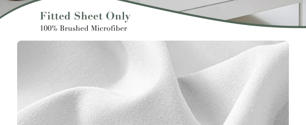 Queen Fitted Sheet Only - Premium 1800 Microfibre Fitted Sheet Deep Pocket Up to 16" - Ultra Soft Fitted Bottom Sheet Shrinkage and Fade Resistant (Queen, White) - fitted sheet only full