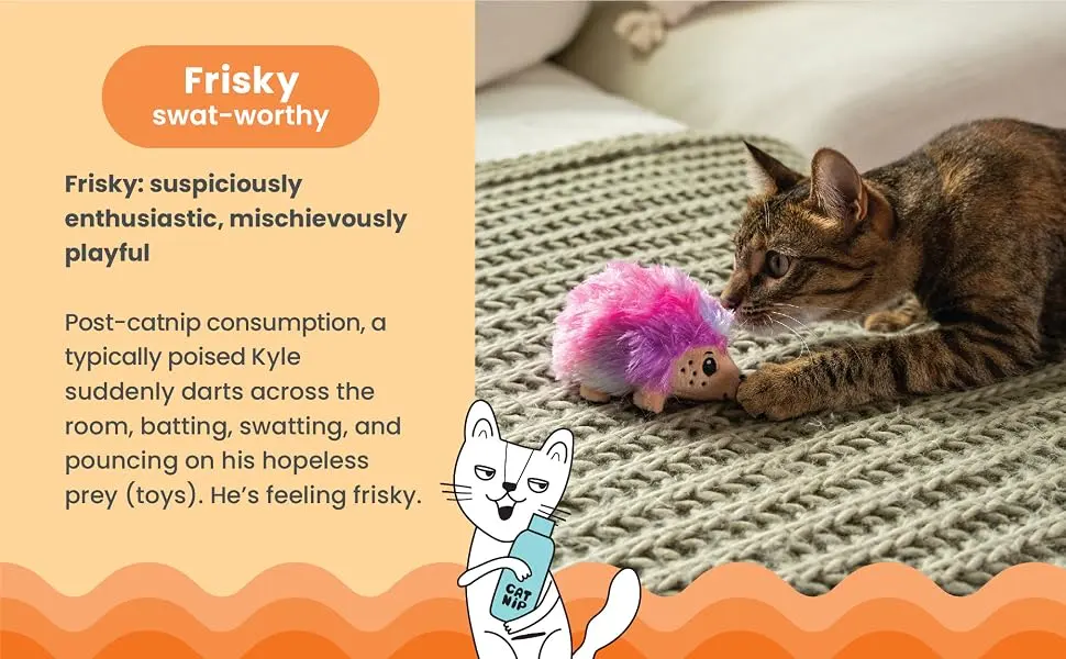 Catstages Orkakat Wiggle Worm Dental Catnip Cat Chew Toy - image