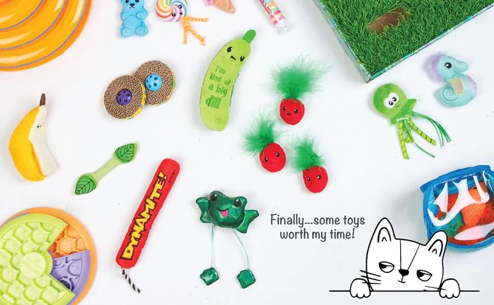 Catstages Orkakat Wiggle Worm Dental Catnip Cat Chew Toy - image
