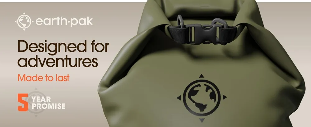 Earth Pak Waterproof Dry Bag - Roll Top Waterproof Backpack Sack Keeps Gear Dry for Kayak with Waterproof Phone Case - Waterproof Dry Bag Backpack