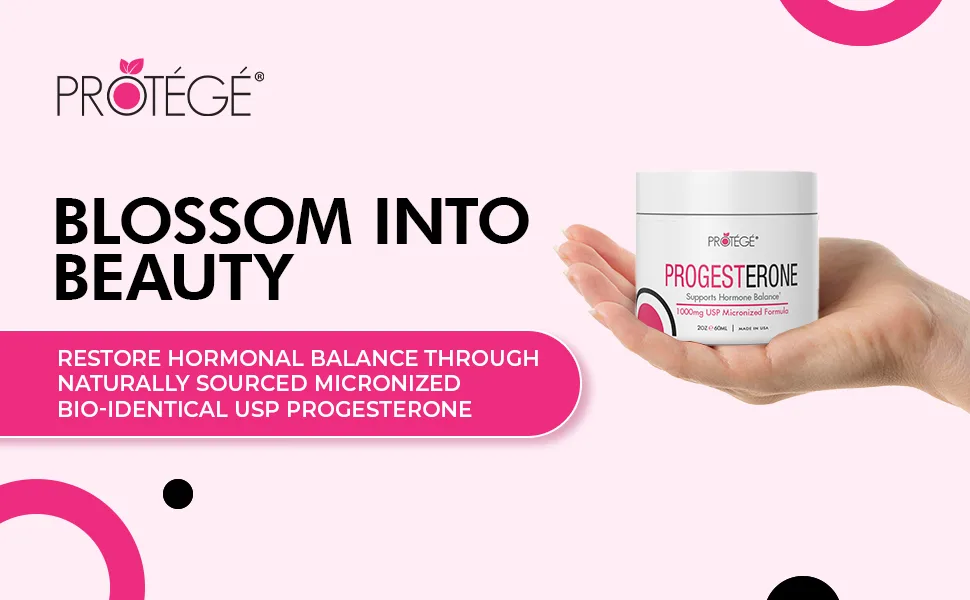 PROTÃ‰GÃ‰ Natural Progesterone Cream for Women with 1,000 mg USP - Hormone Balance - 2 Oz. - product information 1