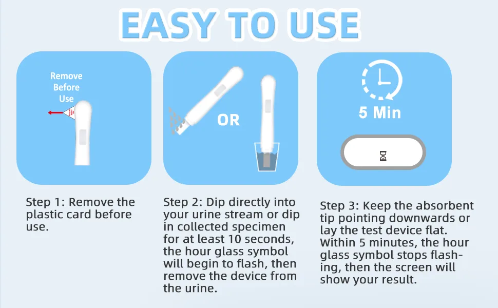 Digital Pregnancy Test Over 99% Accurate Fertility Test Results Within 5 Minutes Individually Wrapped HCG Pregnancy Test Sensitive Home Early Detection 25mIU/mL 2Tests 2count - early detection pregnancy test