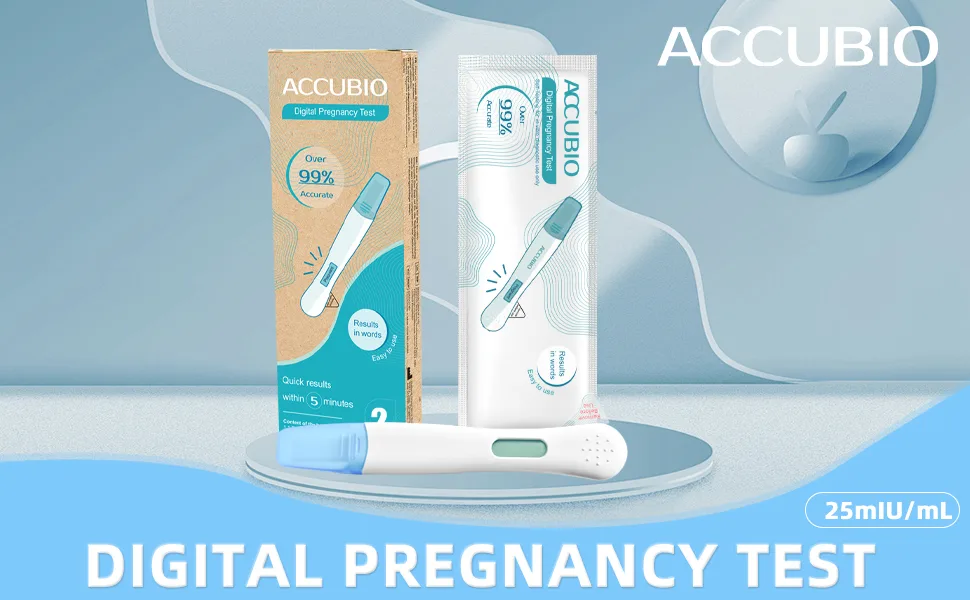 Digital Pregnancy Test Over 99% Accurate Fertility Test Results Within 5 Minutes Individually Wrapped HCG Pregnancy Test Sensitive Home Early Detection 25mIU/mL 2Tests 2count - pregnancy test